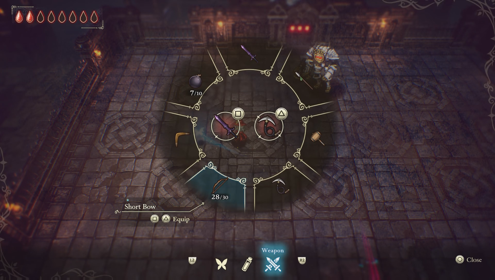 Weapon selection interface