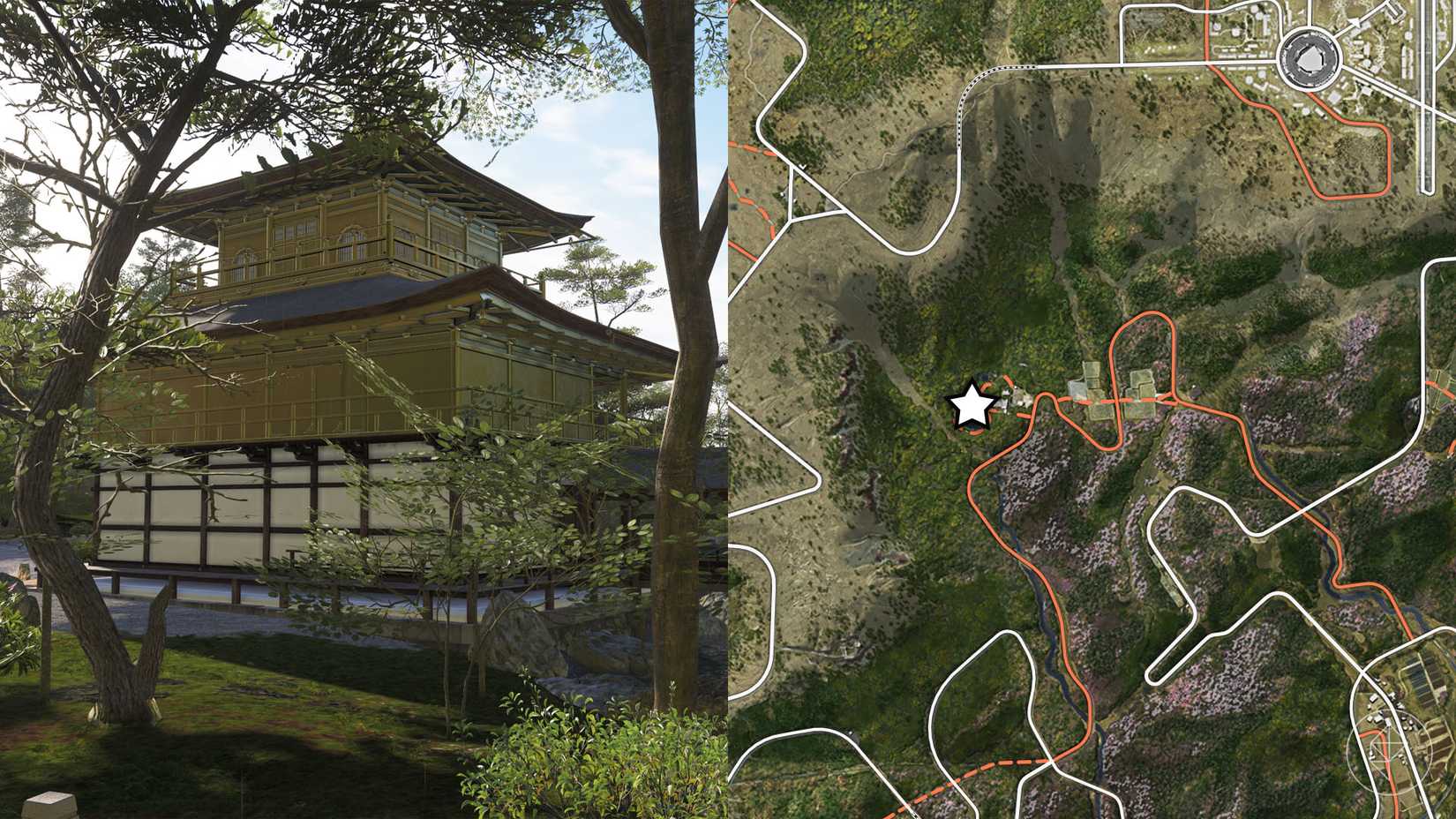 A Japanese temple covered in gold in Forza Horizon 6.