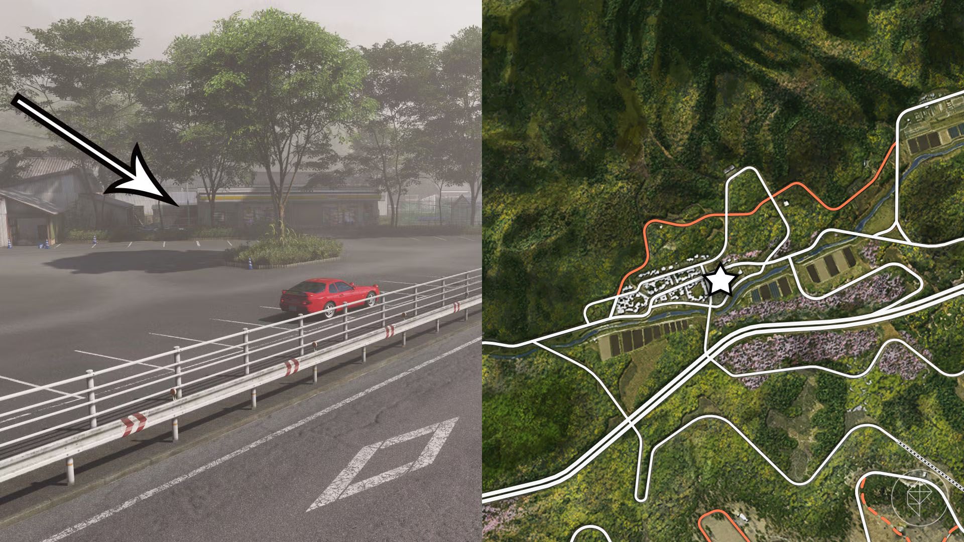Map view showing the location of the Porsche 959