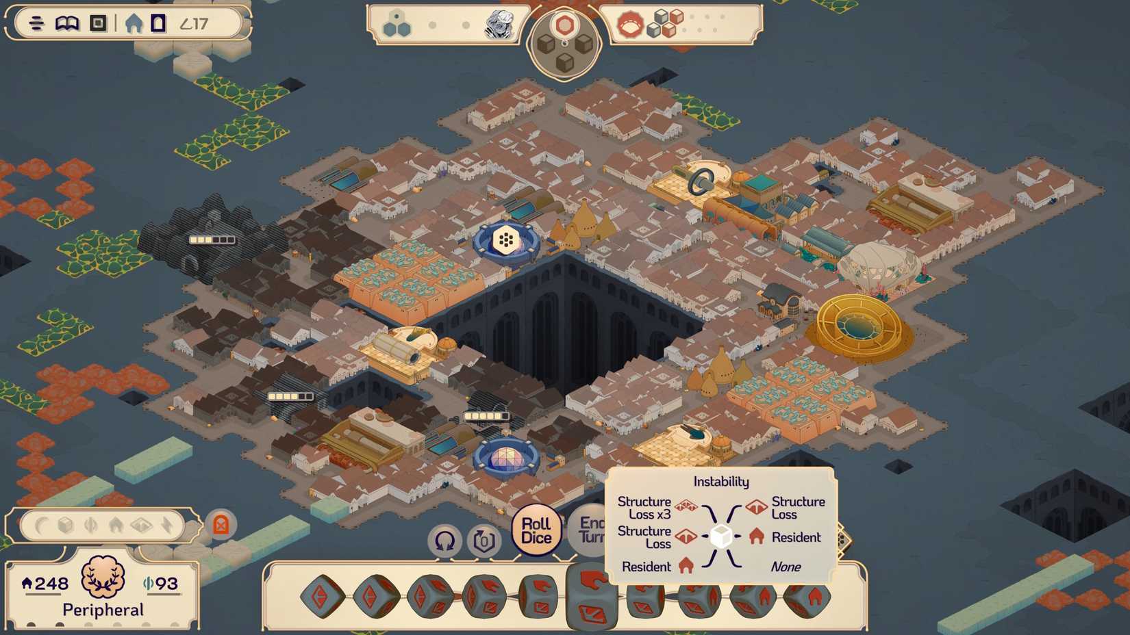 A city about to be wrecked by instability in Amberspire