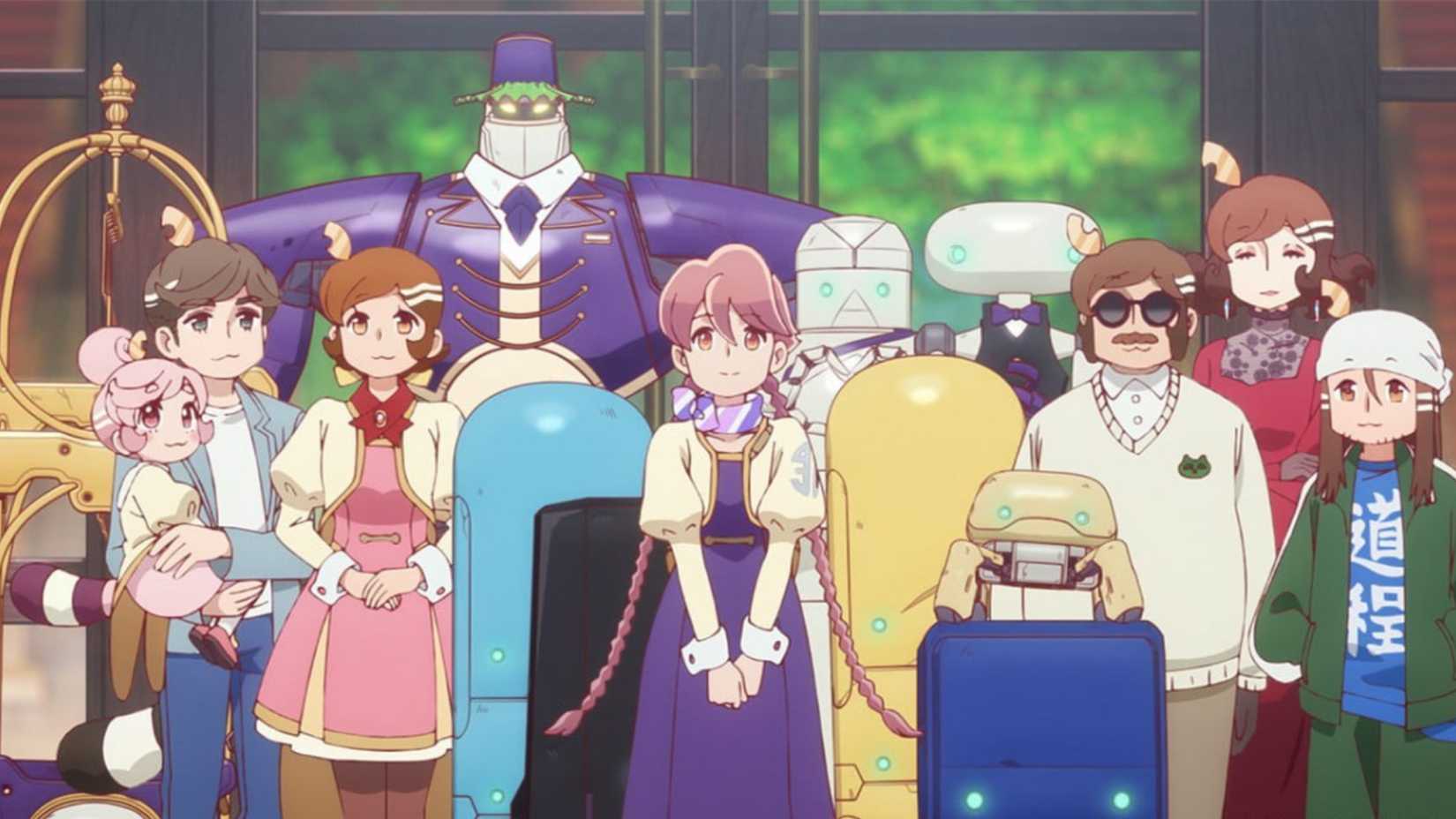Shot featuring all the main cast members in Apocalypse Hotel at the front of the buidling. 
