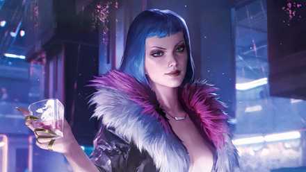 evelyn parker cyberpunk tcg art