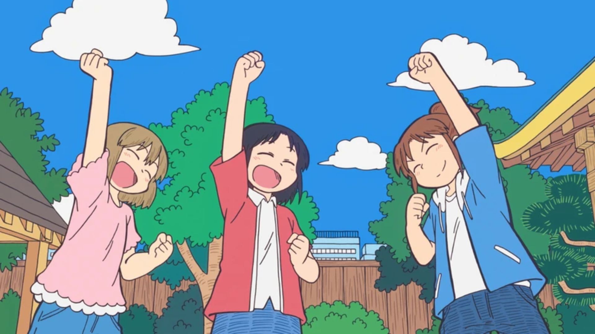 Shot from City the Animation featuring the three leads in the series. 