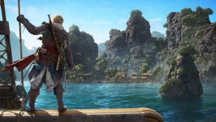 Edward stands on a ship in Assassin's Creed Black Flag Resynced