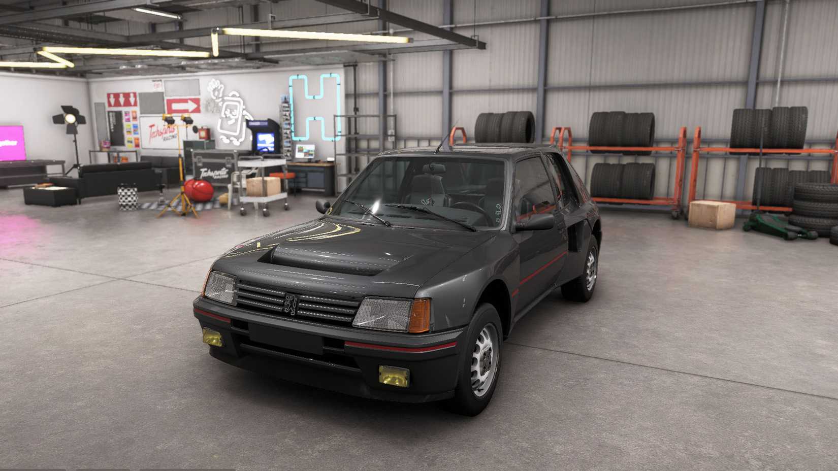A Forza Horizon 6 screenshot showing the Peugeot 205