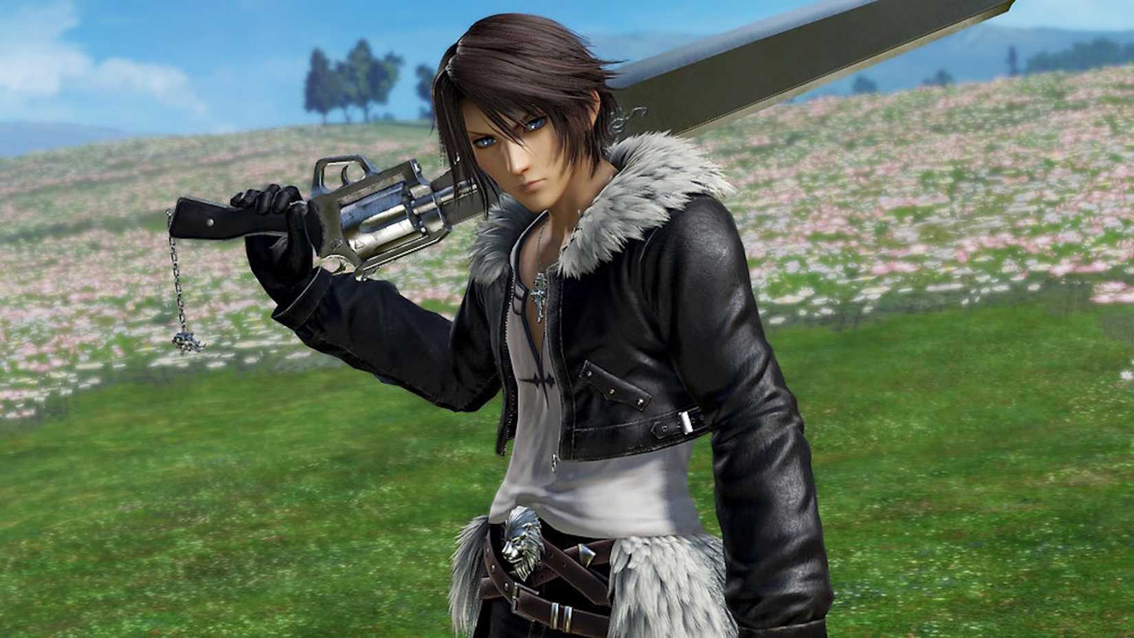 Squall carrying a gunblade in Final Fantasy 8