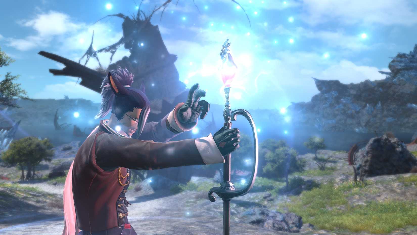 A Red Mage casting a spell in FFXIV