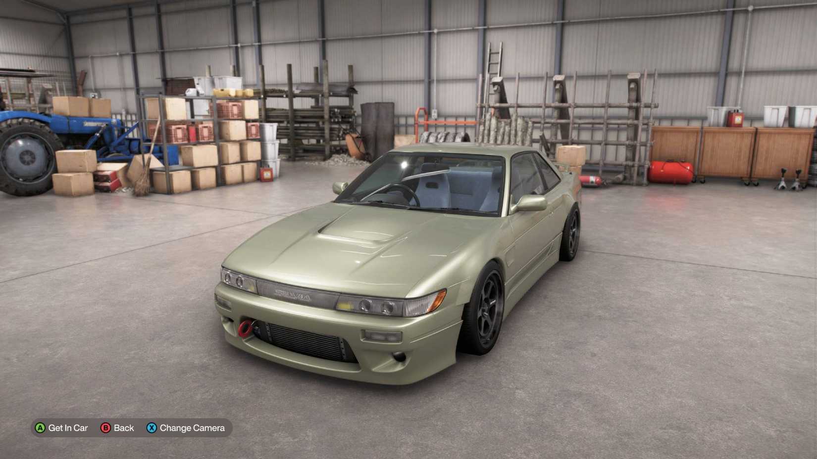 The Nissan Silvia K's in the garage in Forza Horizon 6.