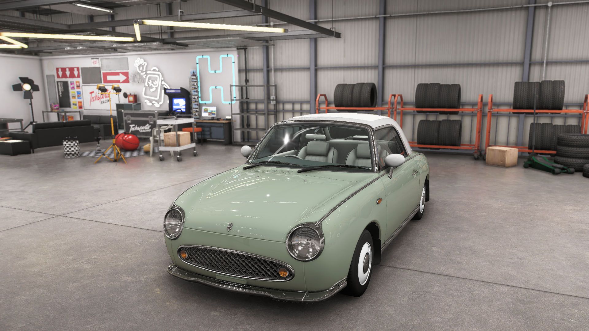 A Forza Horizon 6 screenshot featuring the Nissan Figaro