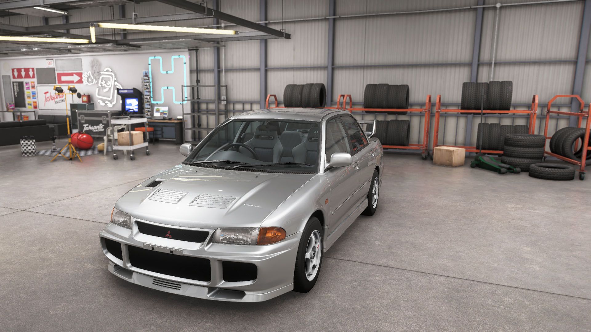 A Forza Horizon 6 screenshot featuring the Lancer Evolution III GSR