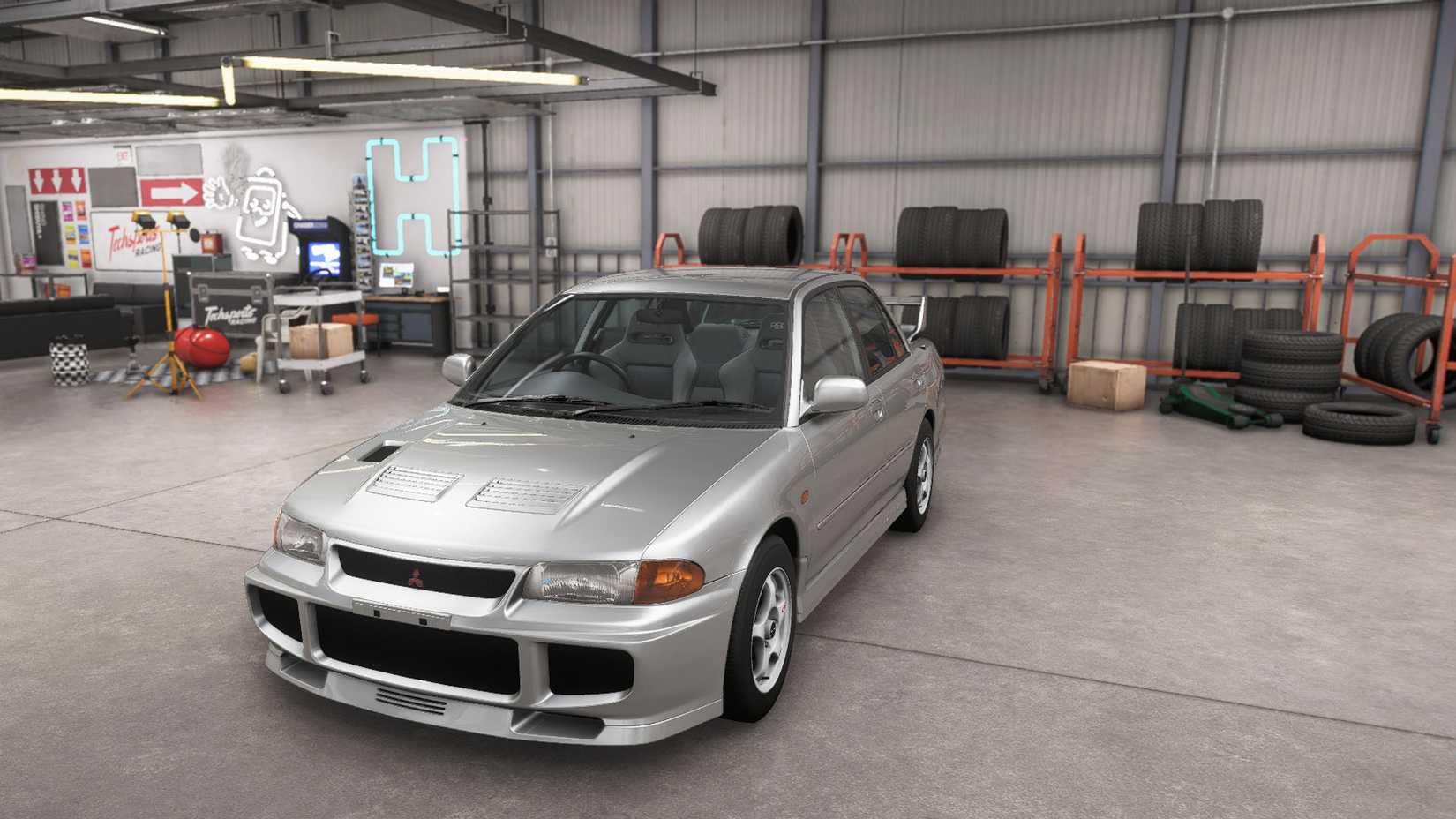 Una captura de pantalla de Forza Horizon 6 que muestra el Lancer Evolution III GSR