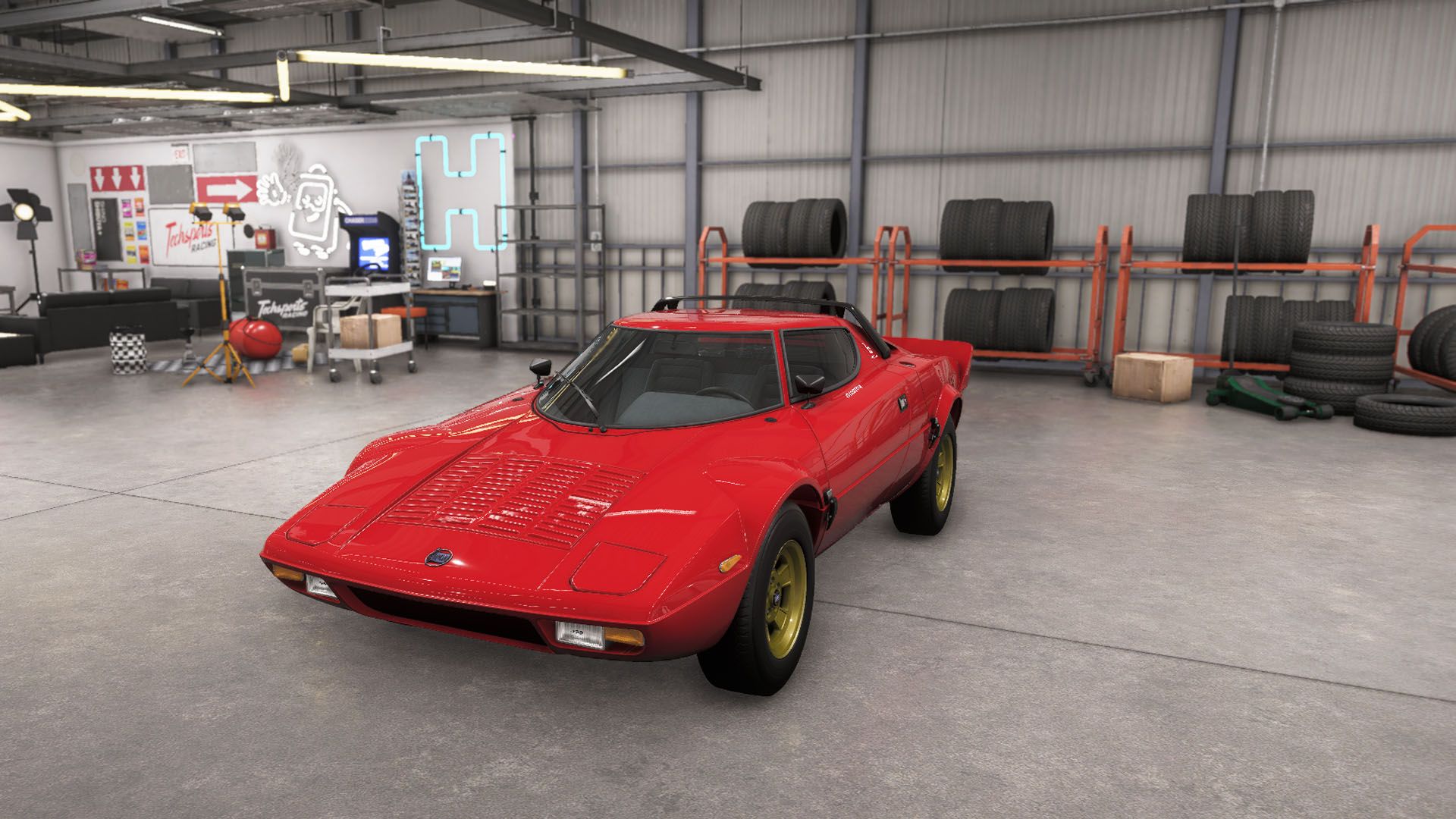A Forza Horizon 6 screenshot featuring the Lancia Stratos