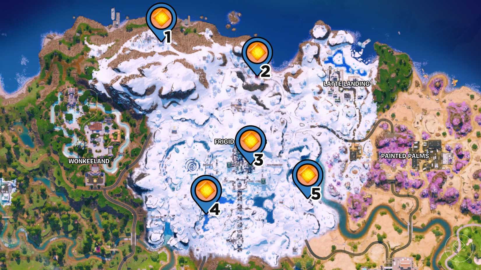 《Fortnite》第七章第二賽季：混亂方塊全地圖位置指南