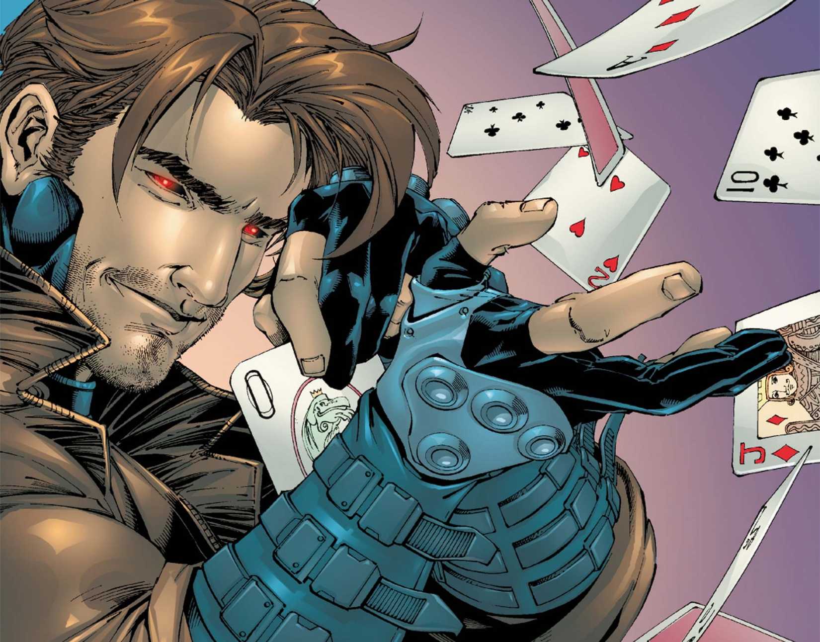 X-treme X-Men 1 - Gambit flips playing cards through the air