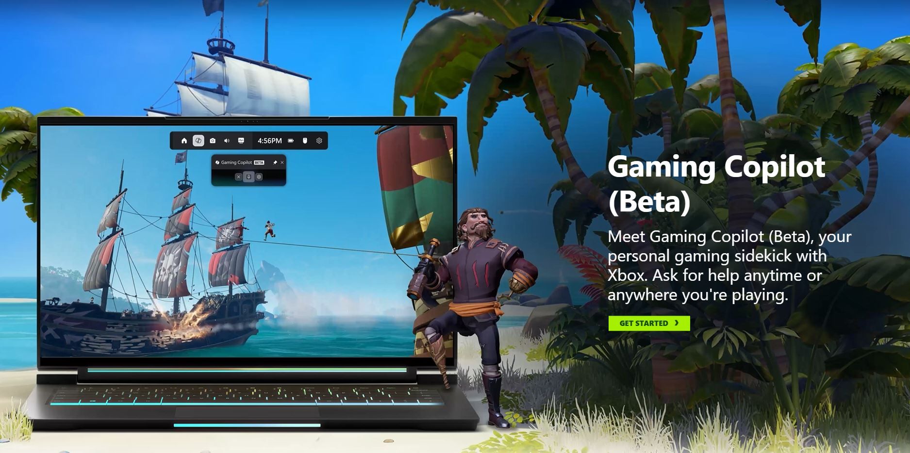 A screenshot of the Xbox website page for Gaming Copilot.