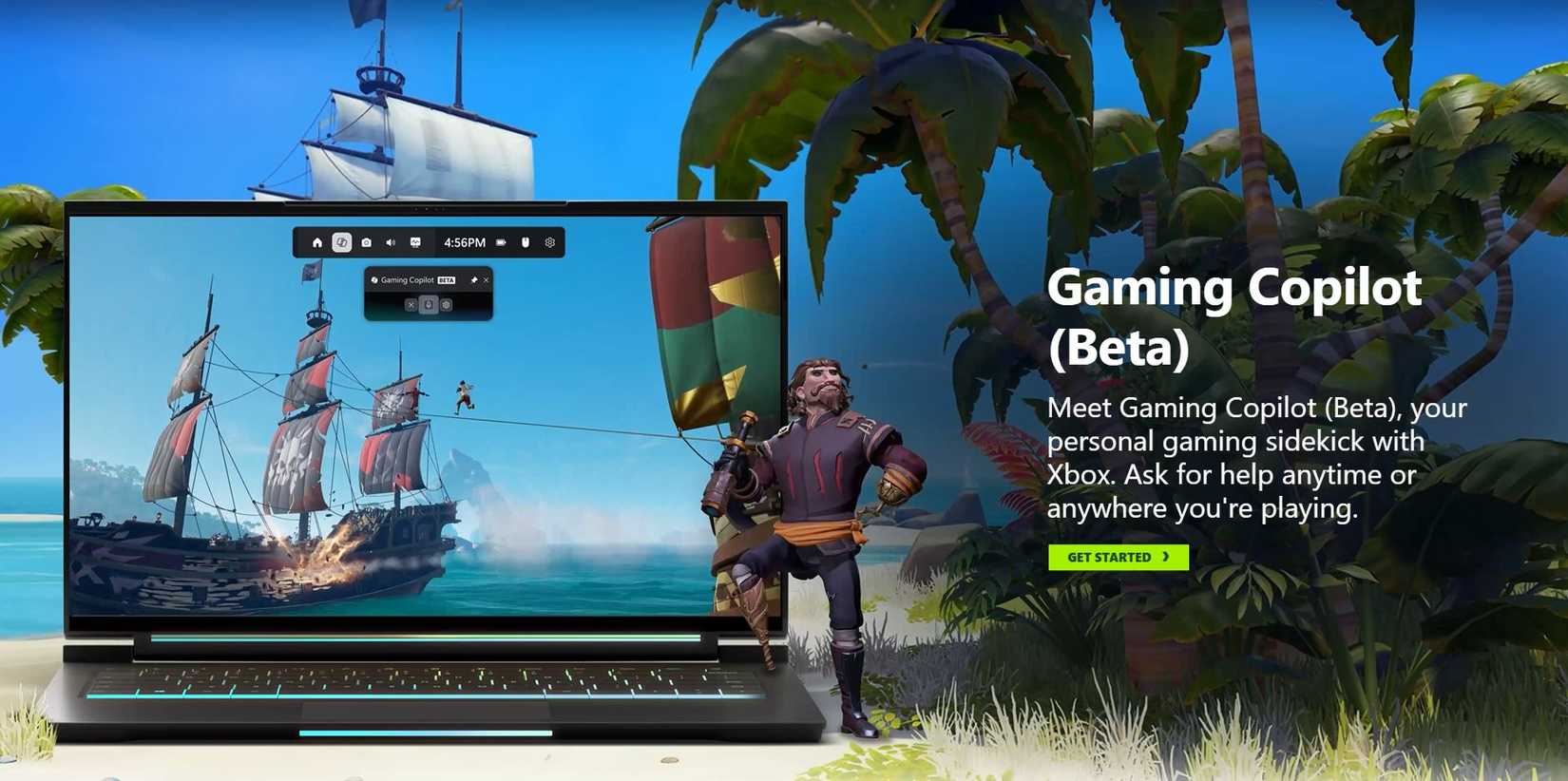A screenshot of the Xbox website page for Gaming Copilot.