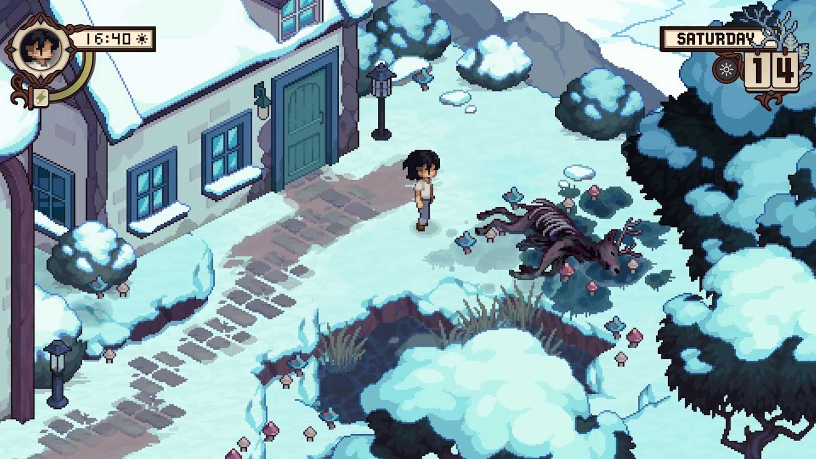 A dead deer in Grave Seasons