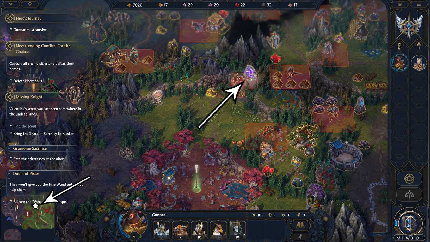 The location of a portal that leads to the Shard of Serenity in Heroes of Might and Magic: Olden Era.