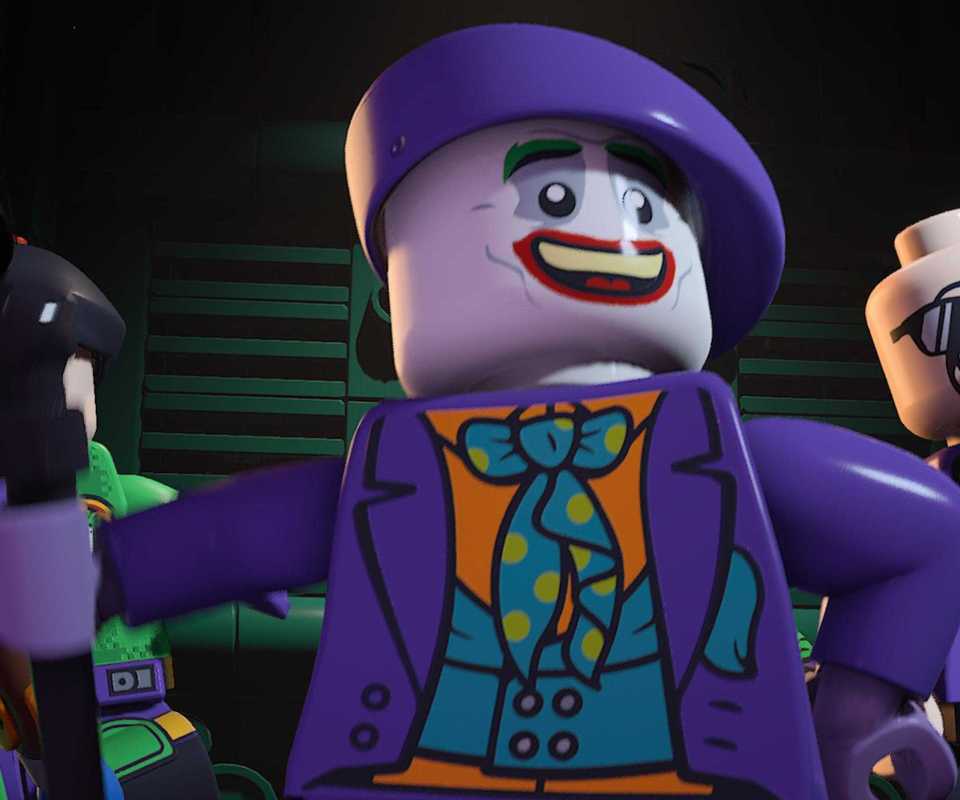 Lego Batman Legacy of the Dark Knight screenshot showing the Joker holding a cane
