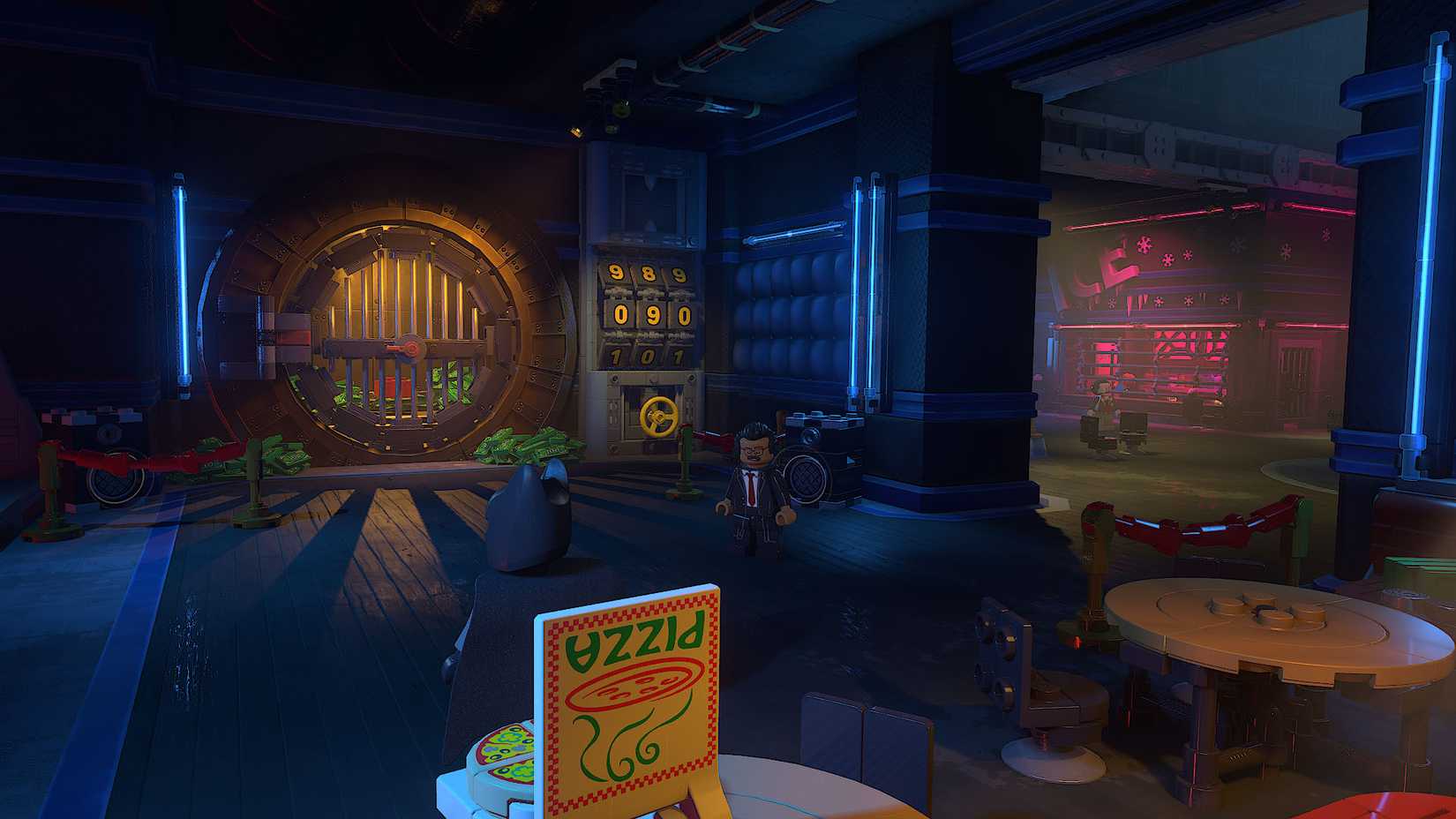  Legacy of the Dark Knight screenshot showing Batman standing in front of the save in the Iceberg Lounge