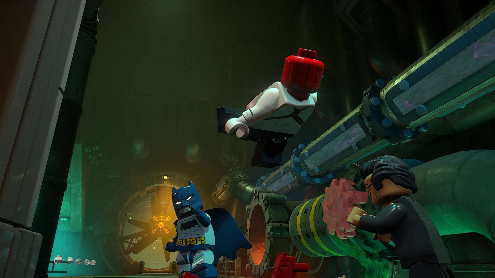 'Red Hood Gang' red brick location in Lego Batman: Legacy of the Dark Knight