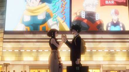 Midoriya and Uraraka in MHA final episode