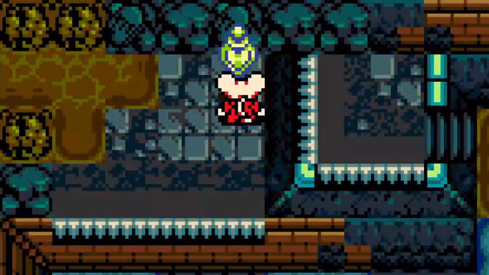 Mina standing in front of the Mist Jar sidearm in Mina the Hollower