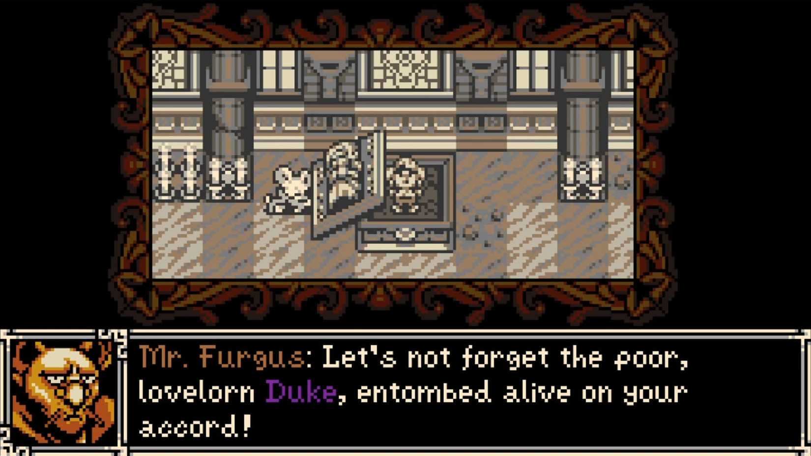 Furgus ti fa vergognare per aver ucciso il Duca in Mina the Hollower