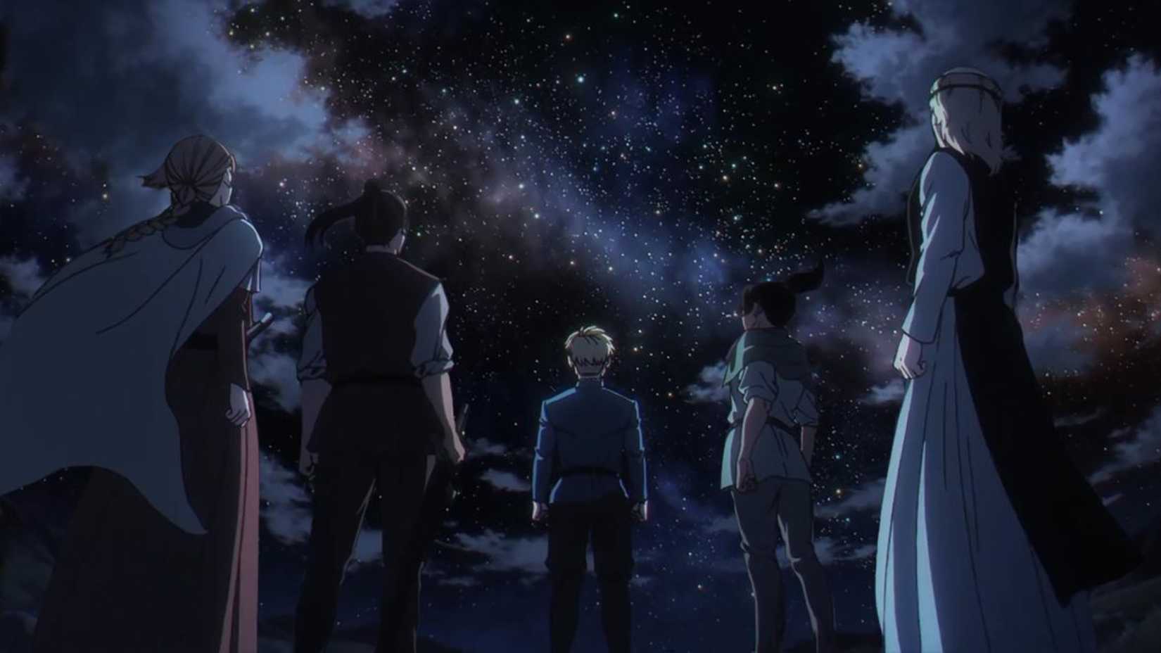 Shot from Orb on the Movements of Earth featuring all the main thinkers through the story. 