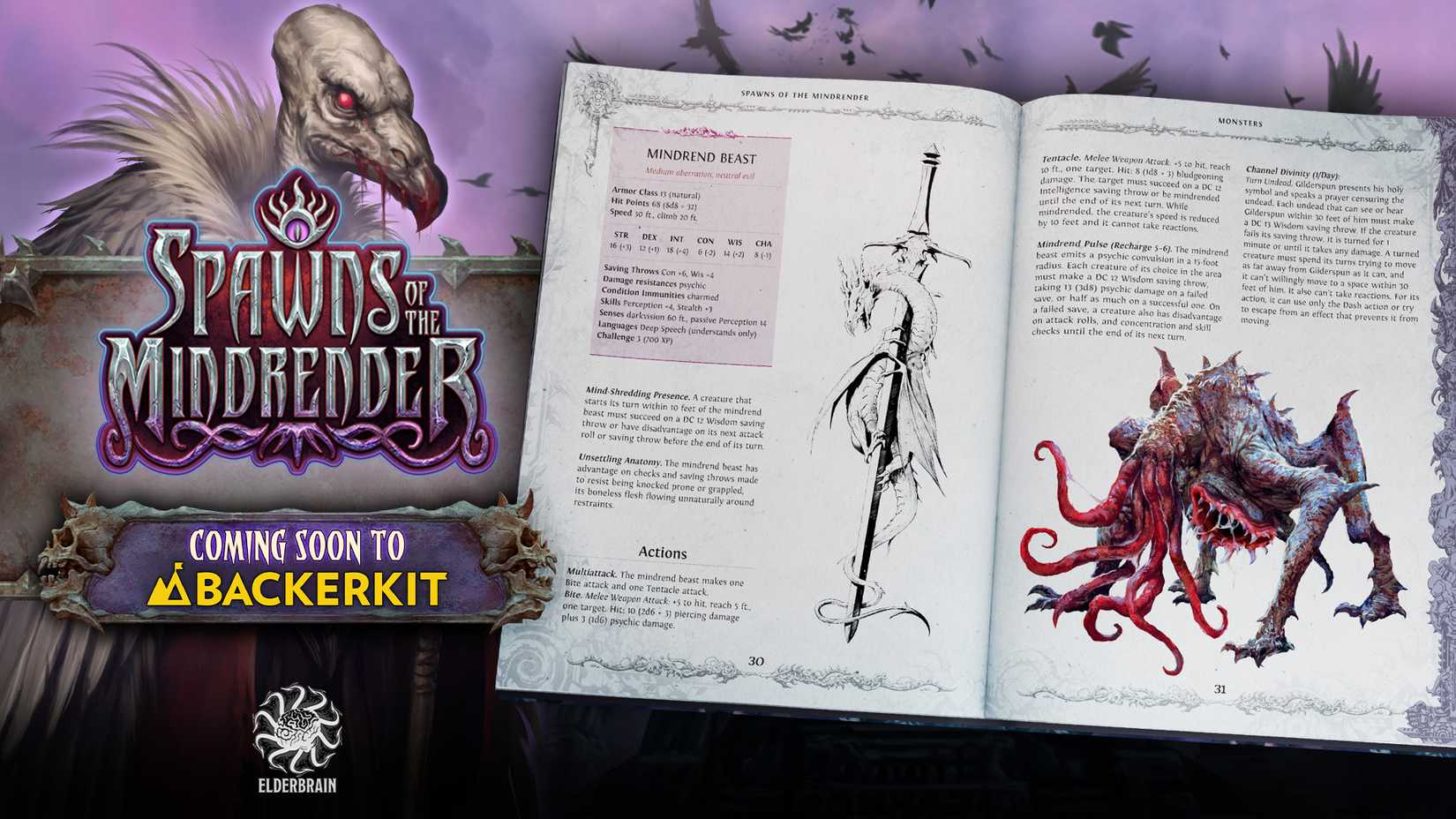 Spawns of the Mindrender D&D アドベンチャーのマインドレンド ビーストのページ