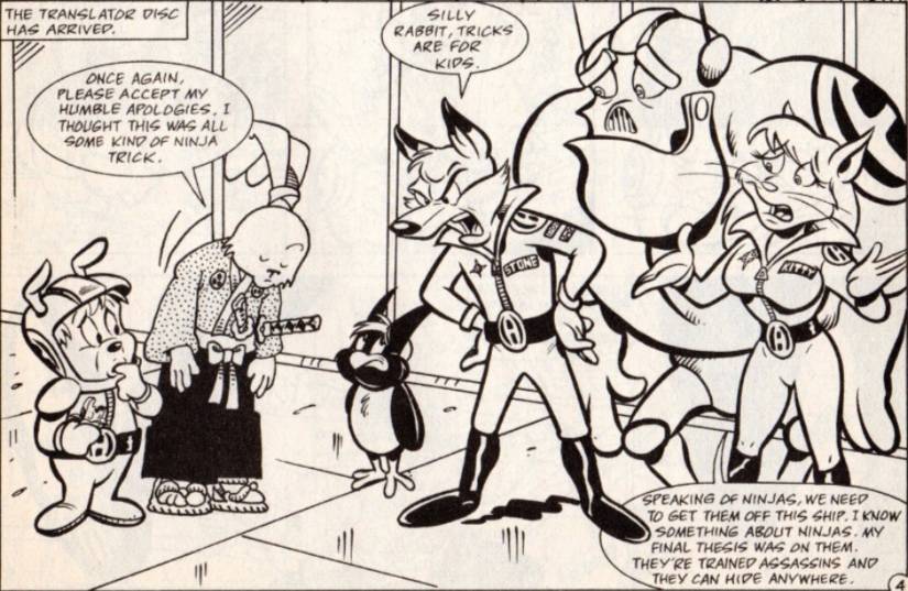 The crew of the Space Ark meets Usagi Yojimbo