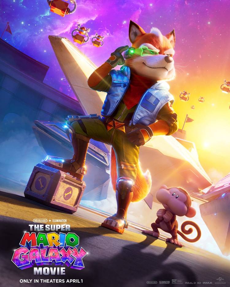 The Star Fox character poster for The Super Mario Galaxy Movie