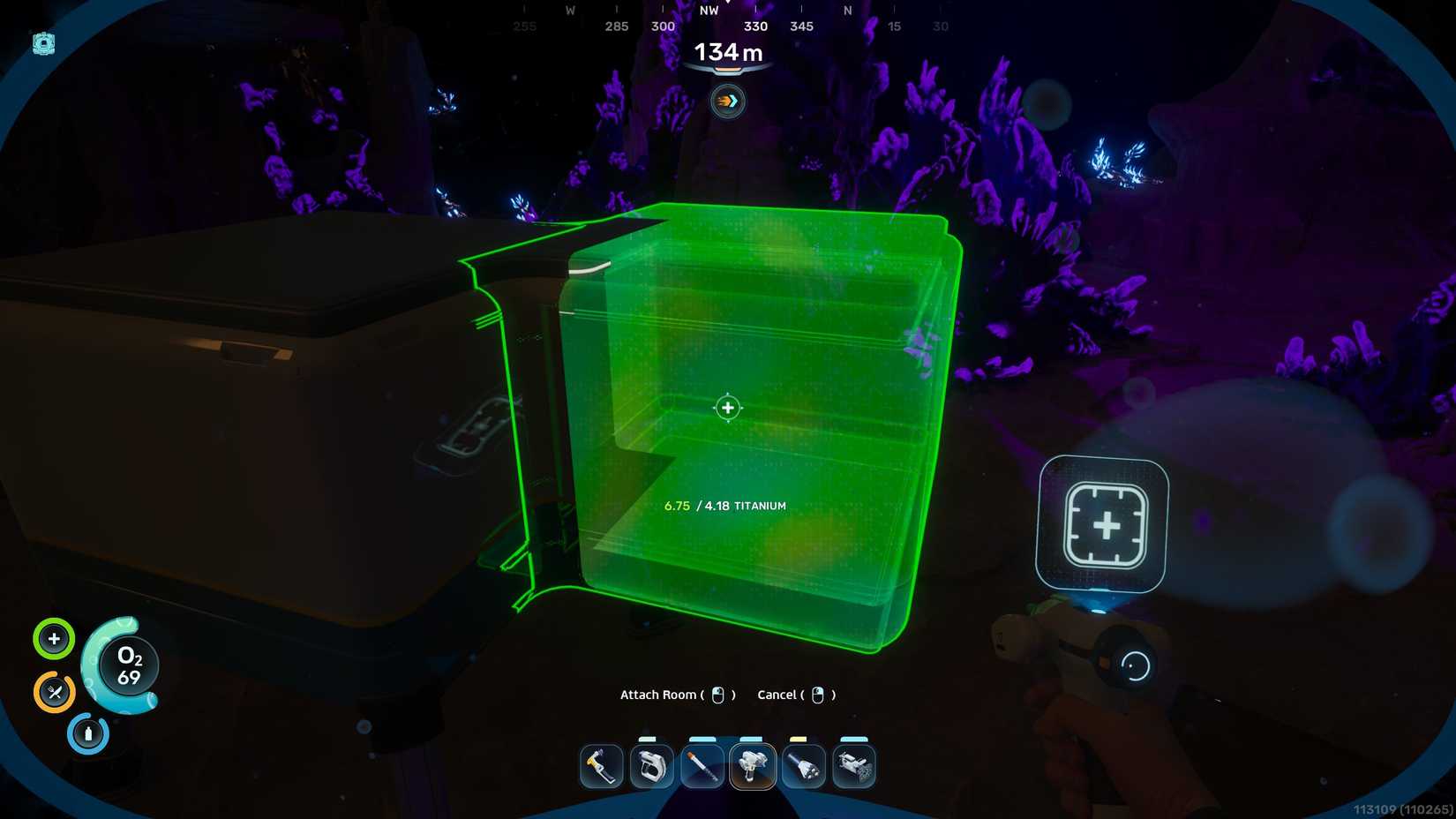 A room being added to a base in Subnautica 2