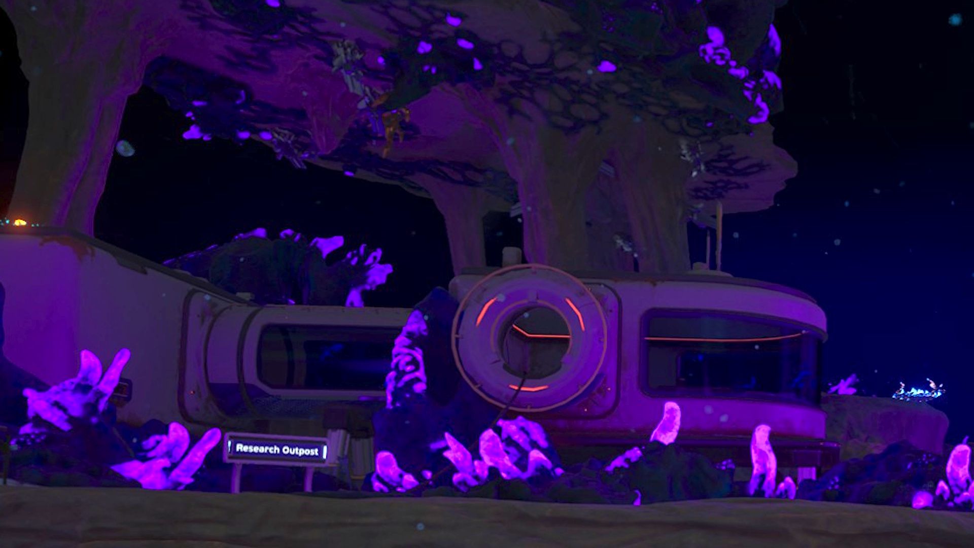 A research outpost in Subnautica 2