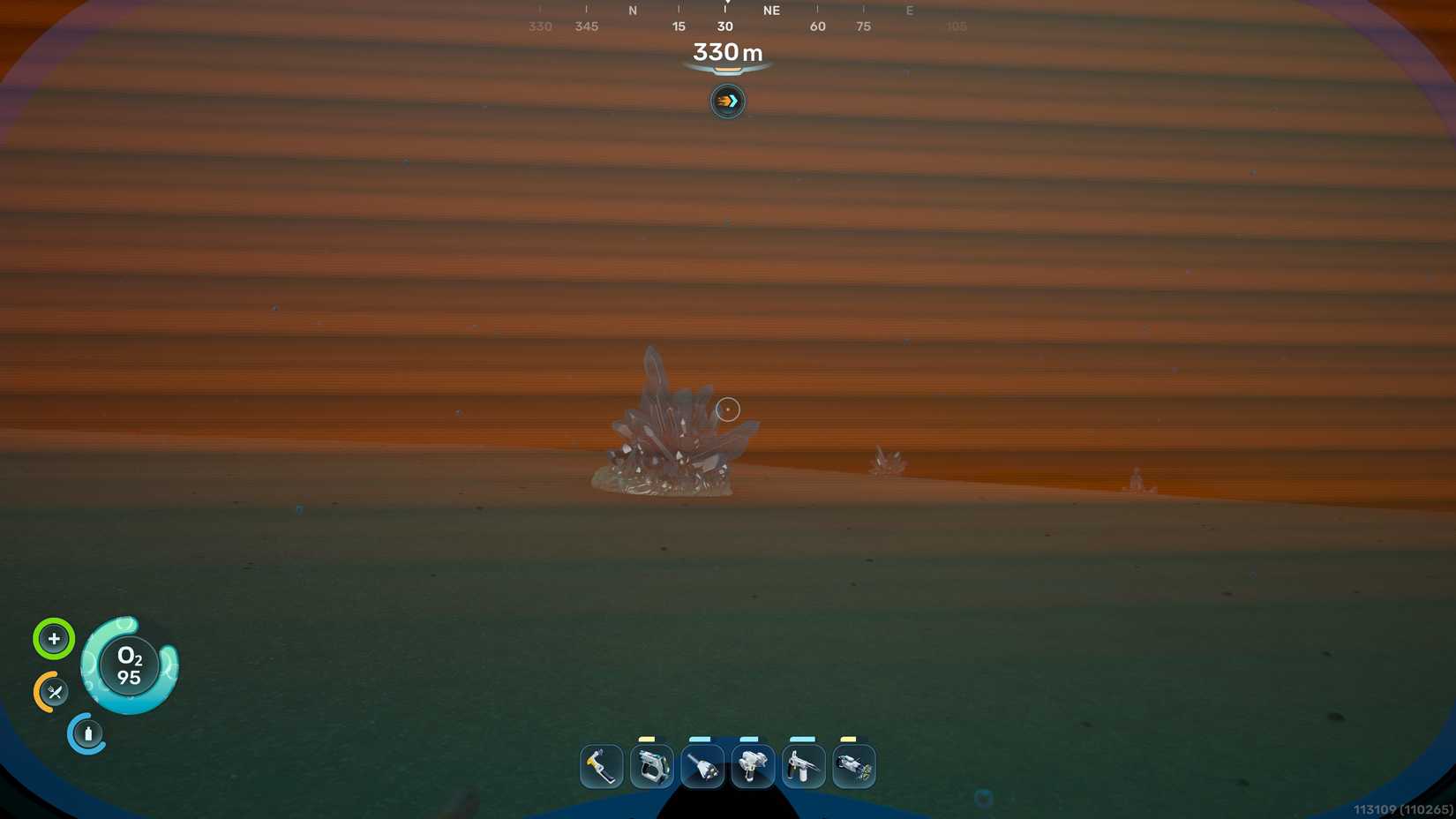 The early access zone border in Subnautica 2