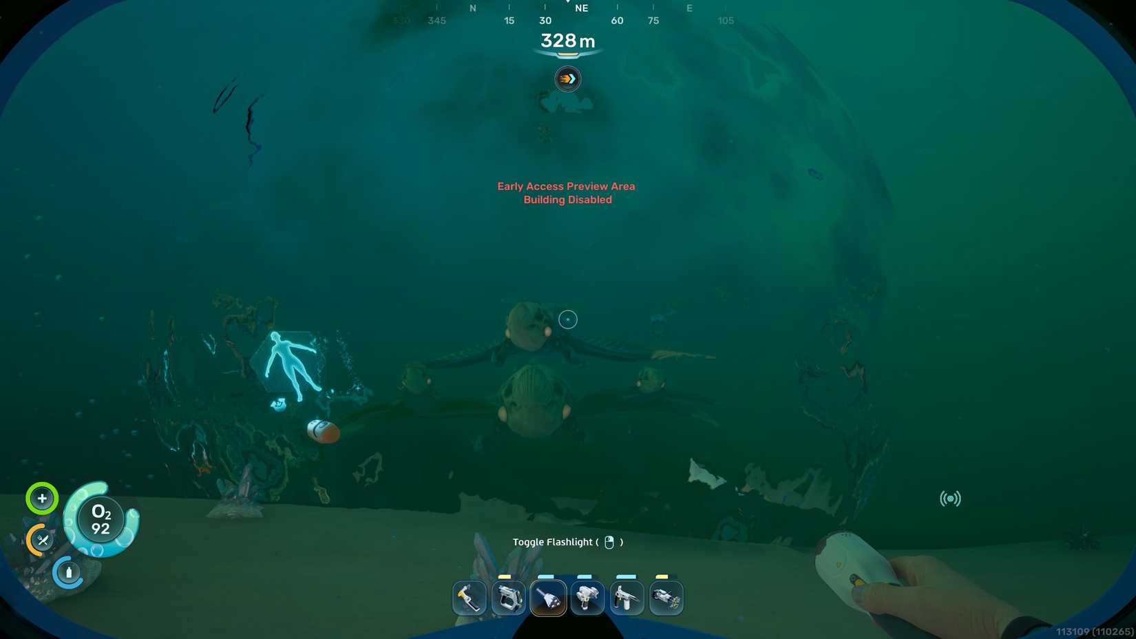 A Shiver Leviathan and its progeny attacking a player in Subnautica 2