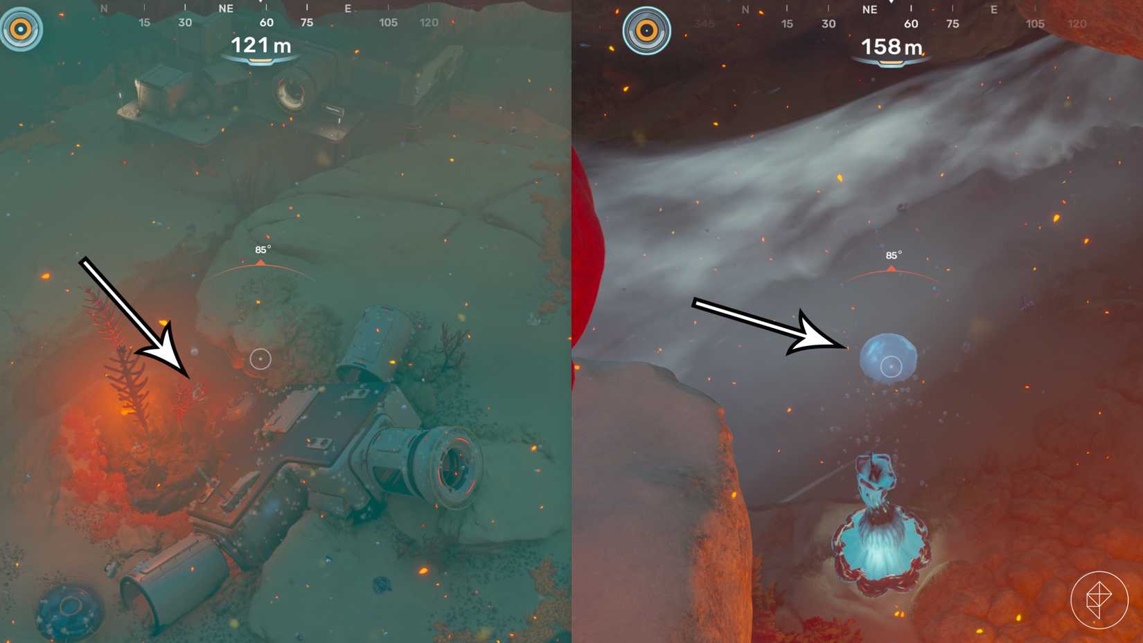 An oxygen tunic at the Tadpole Pens in Subnautica 2.