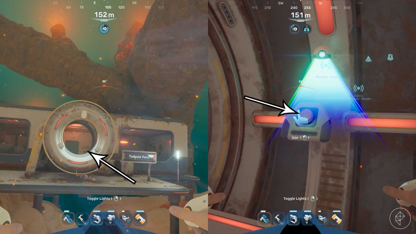 Subnautica 2: Key Quest Details for Tadpole Pens Investigation screenshot
