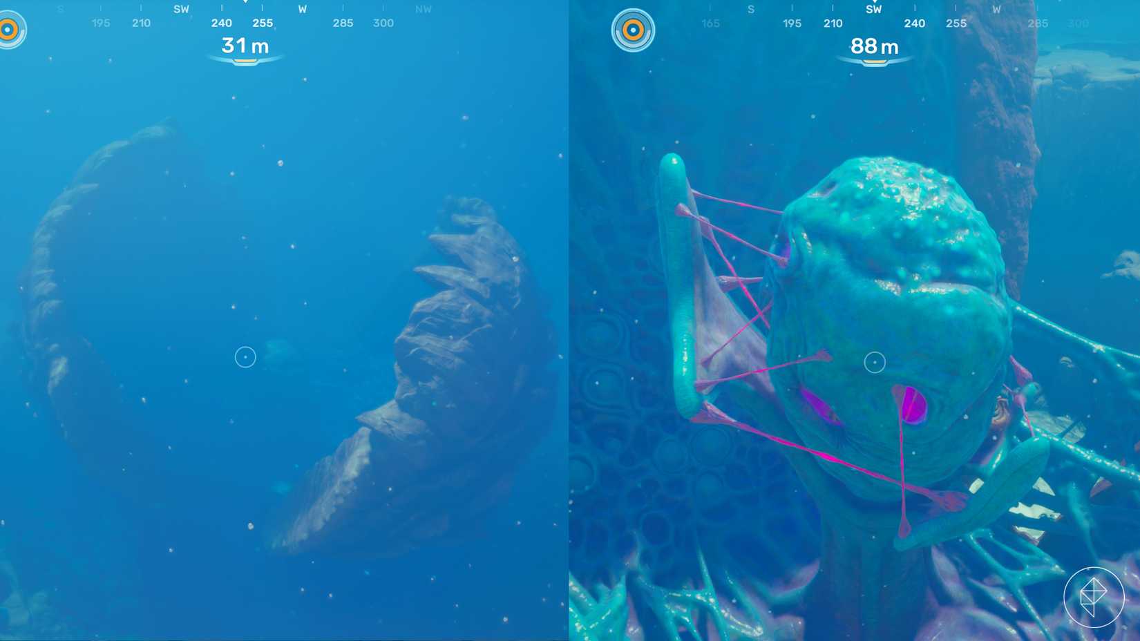 O Grande Leviatã da Mandíbula em Subnautica 2.