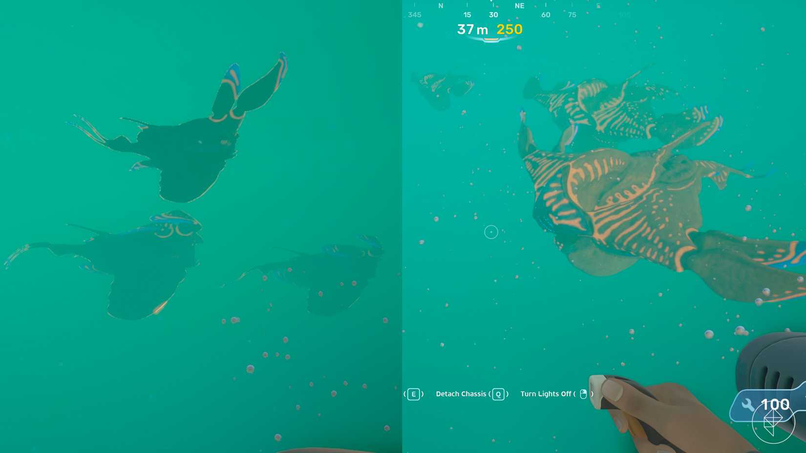 Os Leviatãs Deepwing Brooder em Subnautica 2.