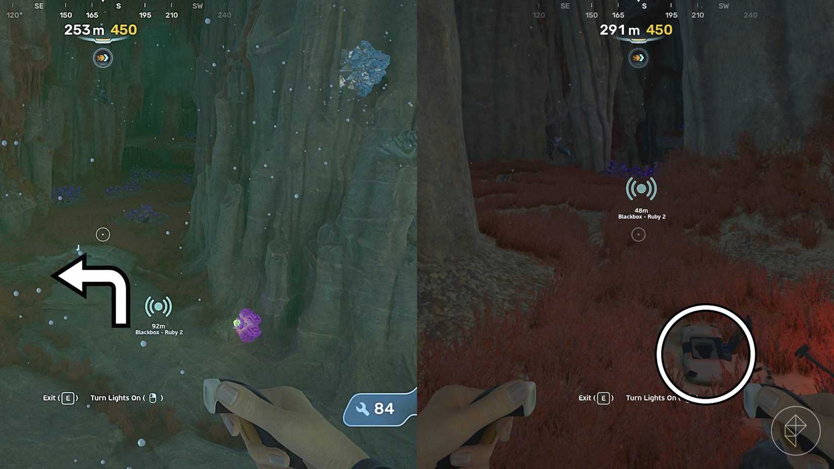 The depth module location in Subnautica 2