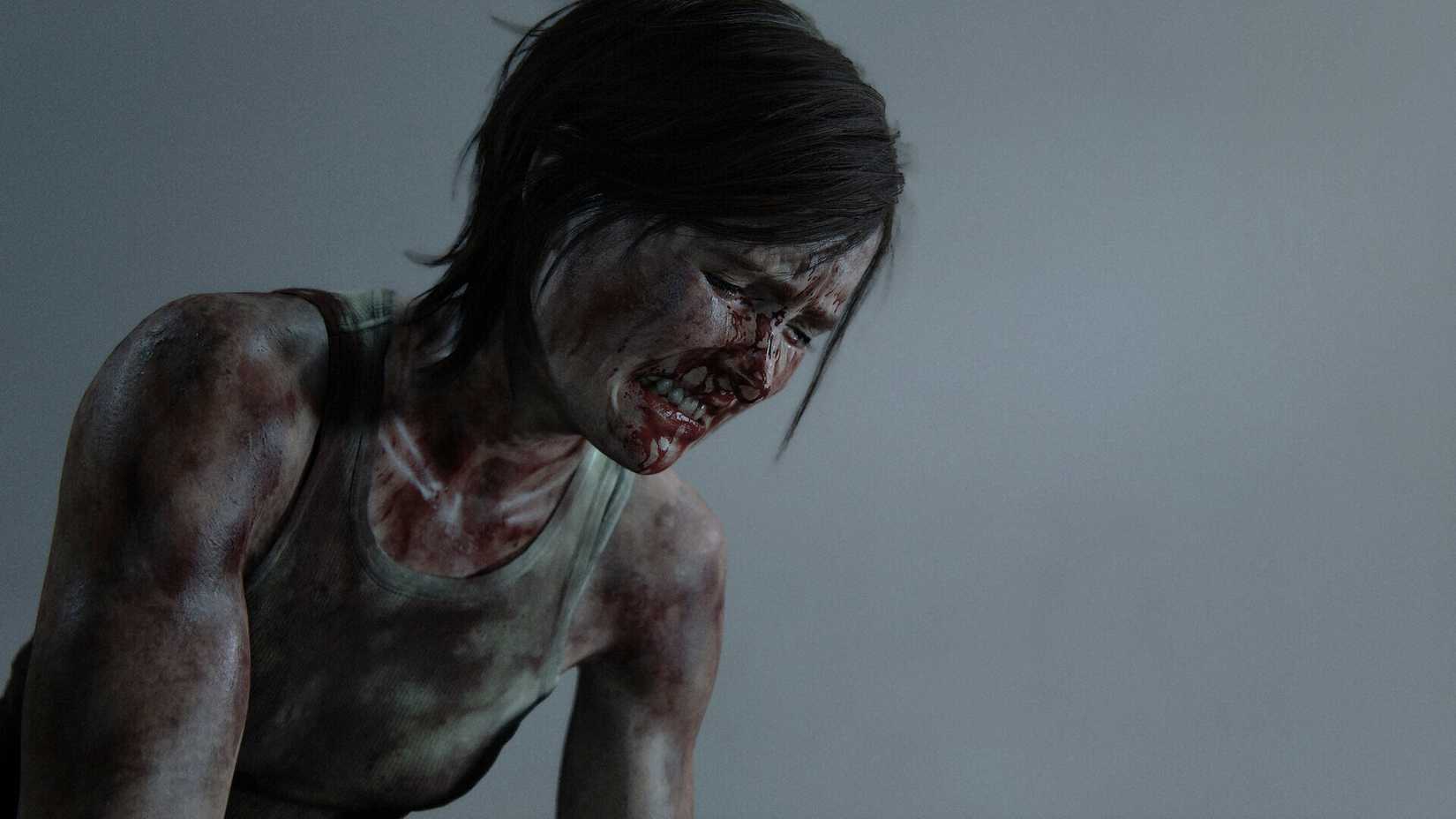 Ellie ugly cries covered in blood in The Last of Us Part 2