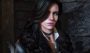 A screenshot from The Witcher 3 showing the raven-haired sorceress Yennifer