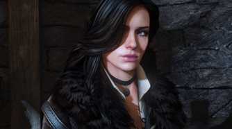 A screenshot from The Witcher 3 showing the raven-haired sorceress Yennifer