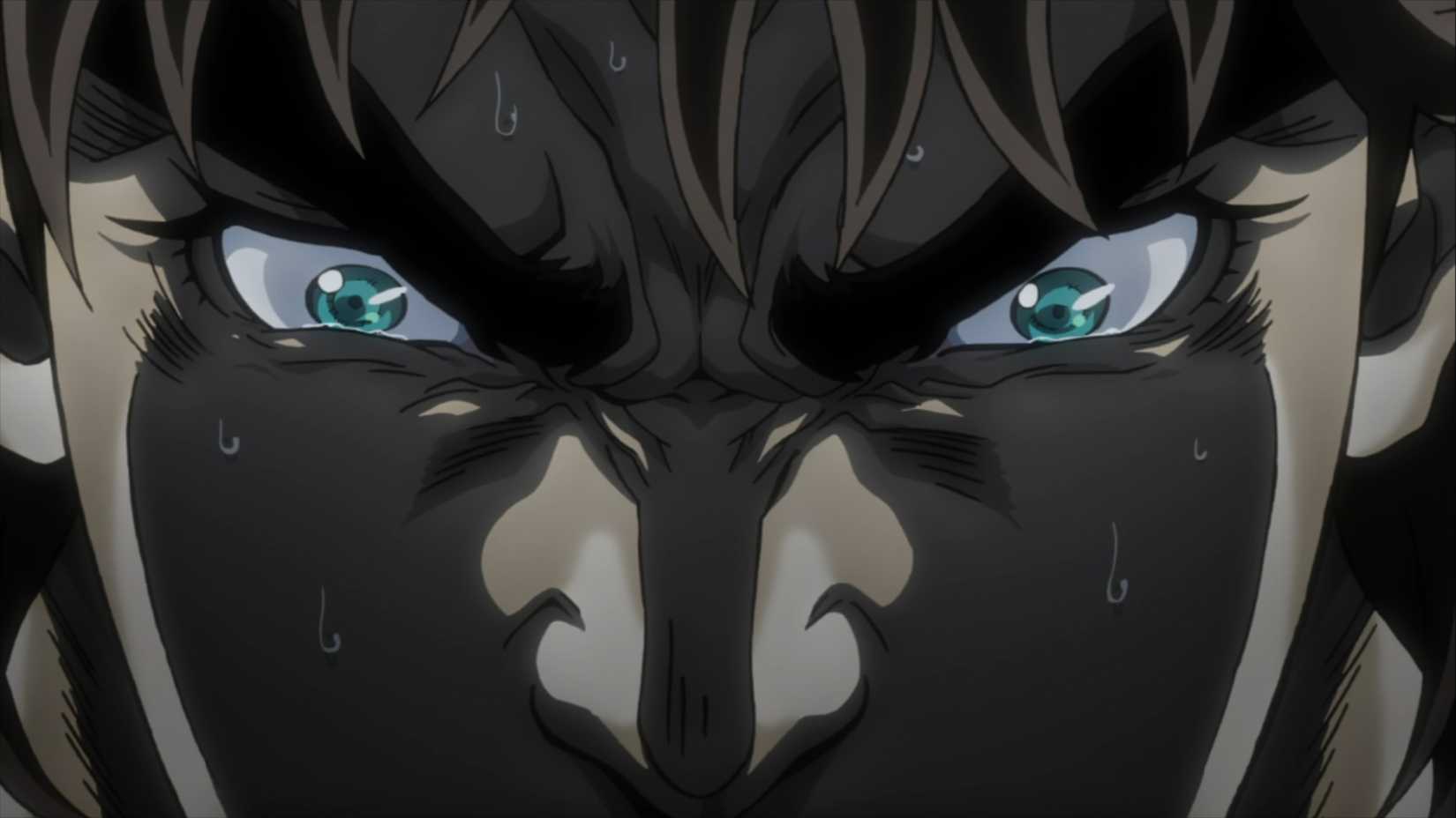 Joseph looks anguished and grief-stricken after Caesar's death in Battle Tendency