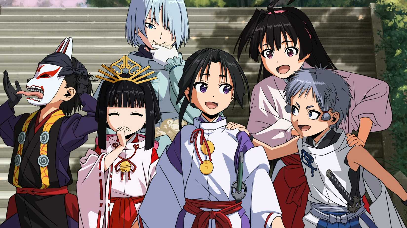 A group of children in samurai gear pose in  The Elusive Samurai Season 2 