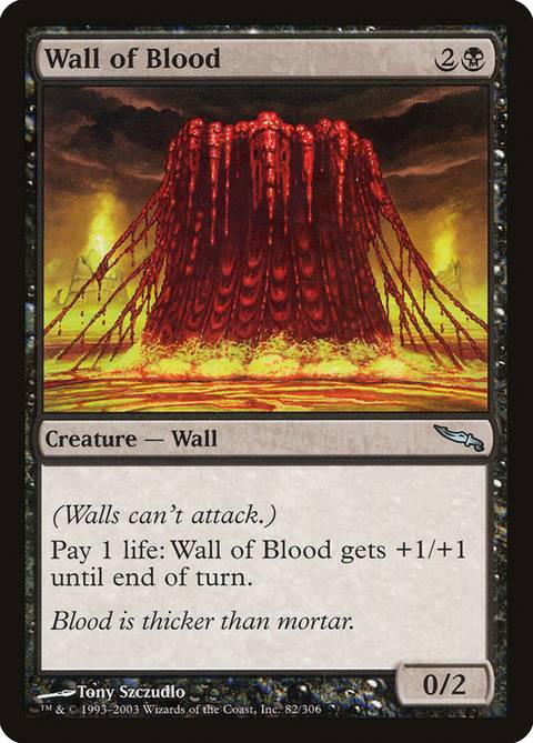 Wall of blood MTG card