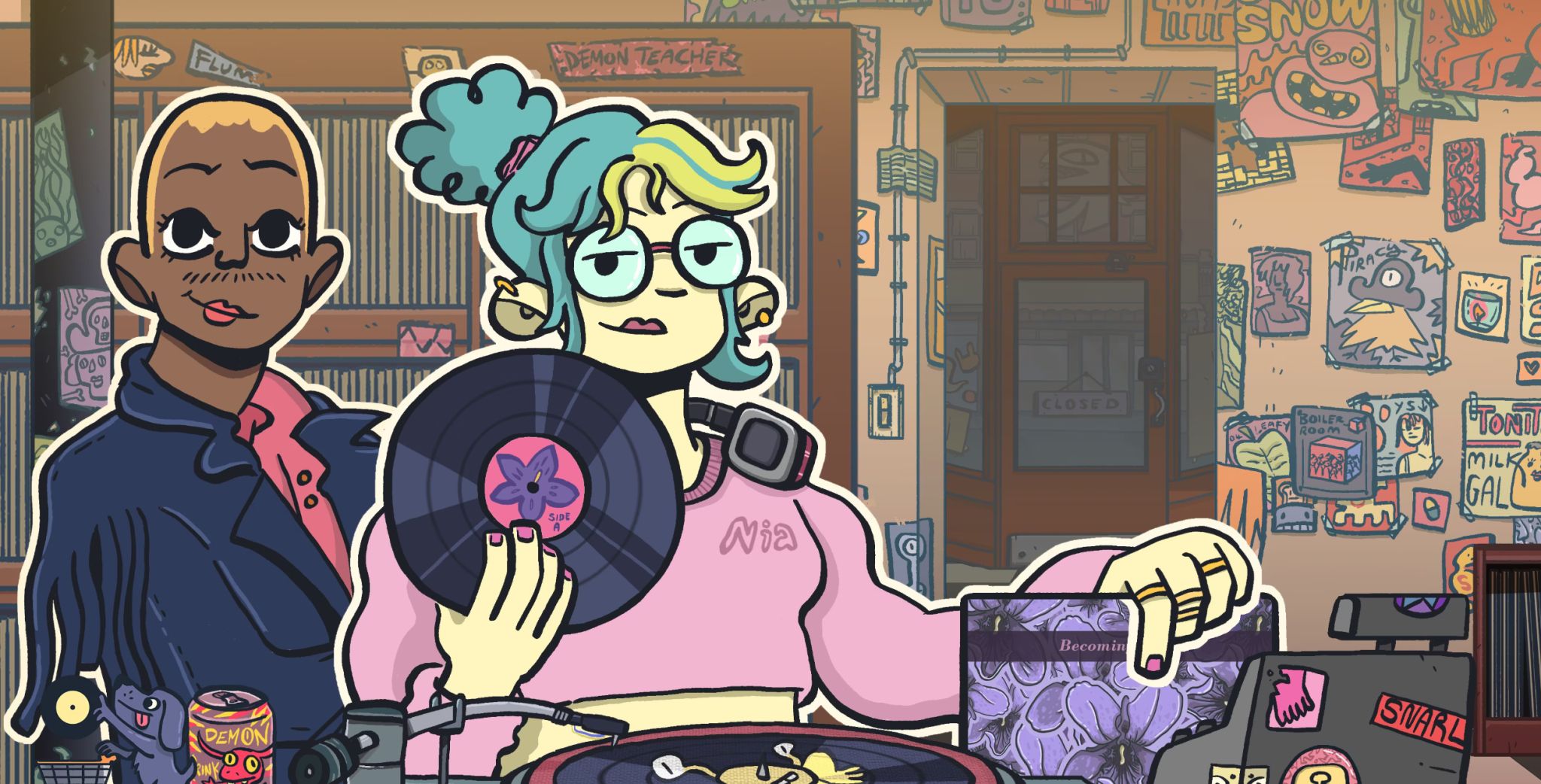 GameWireDaily — Wax Heads review: a cozy record store management game with a lot of heart