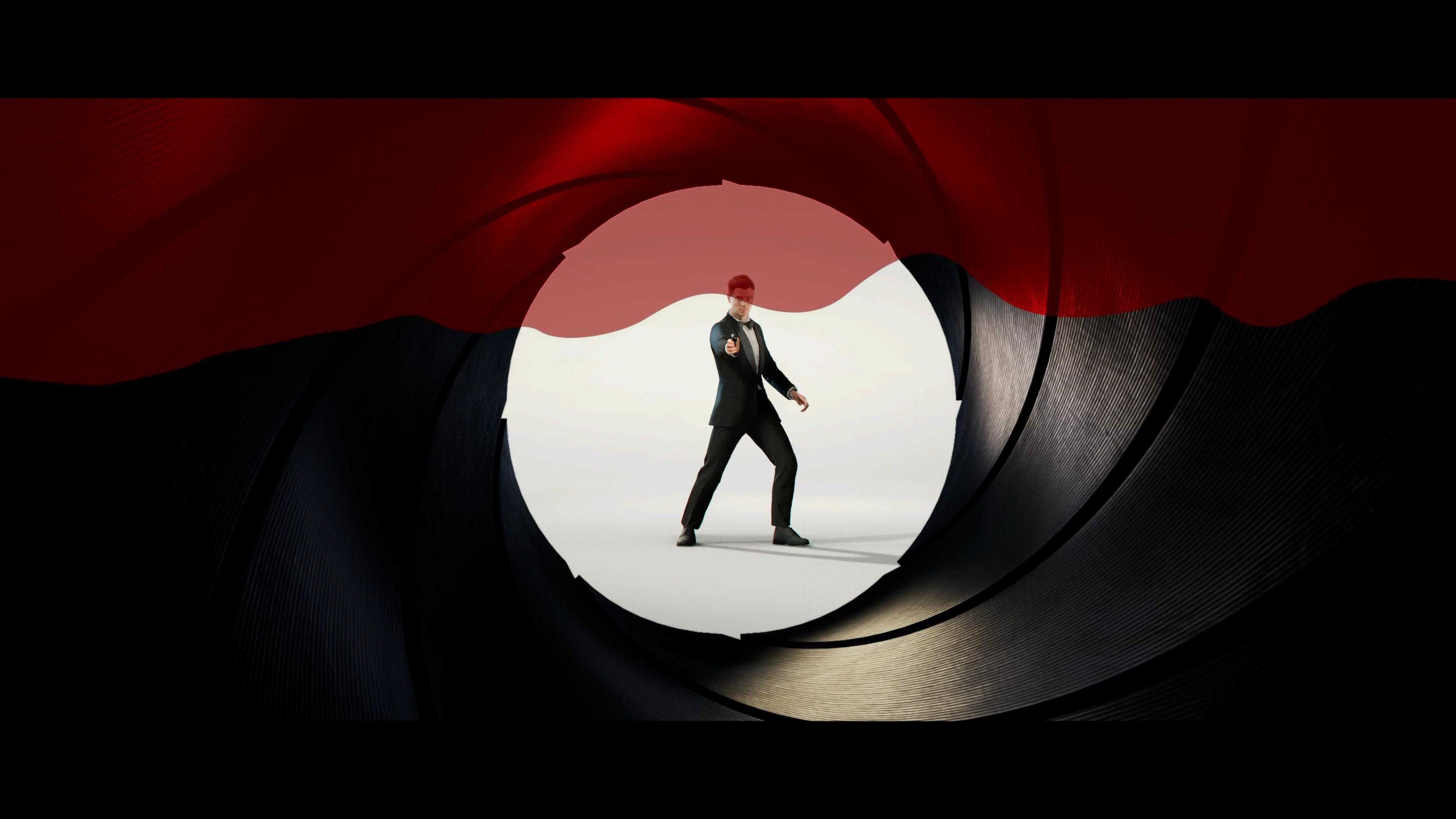 James Bond executing his signature pose in 007 First Light.