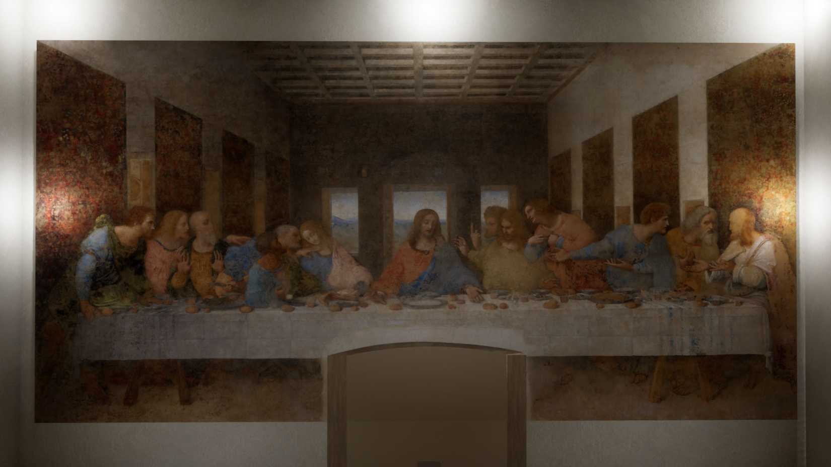 The Last Supper painting as it appears in a custom map in Meccha Chameleon.